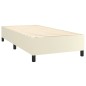 Giroletto a Molle con Materasso Crema 100x200 cm in Similpelle