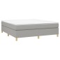 vidaXL Giroletto a Molle con Materasso Grigio Chiaro160x200 cm Tessuto