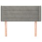Testiera ad Orecchio Grigio Chiaro 103x16x78/88 cm in Velluto