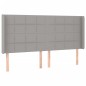 Letto a Molle Materasso e LED Grigio Chiaro 160x200 cm Tessuto Letto a Molle Materasso e LED Grigio Chiaro 160x200 cm Tessuto