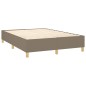 Letto a Molle con Materasso e LED Tortora 140x200 cm in Tessuto Letto a Molle con Materasso e LED Tortora 140x200 cm in Tessuto
