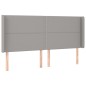 vidaXL Letto a Molle Materasso e LED Grigio Chiaro 200x200 cm Tessuto vidaXL Letto a Molle Materasso e LED Grigio Chiaro 200x200 cm Tessuto