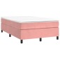 vidaXL Giroletto a Molle con Materasso Rosa 120x200 cm in Velluto