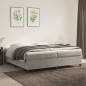 vidaXL Giroletto a Molle con Materasso Grigio Chiaro 200x200cm Velluto