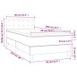 vidaXL Giroletto a Molle con Materasso Blu 90x200 cm inTessuto