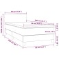 vidaXL Giroletto a Molle con Materasso Grgio 90x200 cm in Similpelle