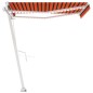 vidaXL Tenda Automatica Sensore Vento e LED 350x250 cm Arancio Marrone