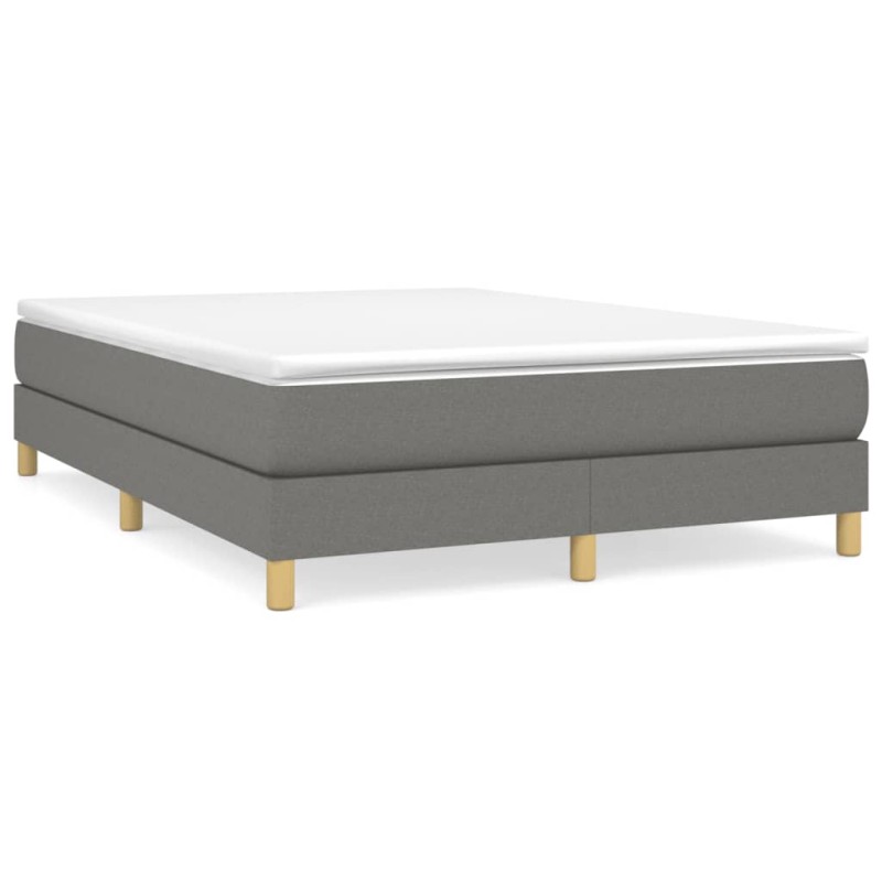 vidaXL Giroletto senza Materasso Grigio Scuro 140x200 cm Tessuto vidaXL Giroletto senza Materasso Grigio Scuro 140x200 cm Tessuto