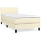 Giroletto a Molle con Materasso Crema 80x200 cm in Similpelle