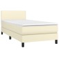Giroletto a Molle con Materasso Crema 80x200 cm in Similpelle