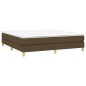 Giroletto a Molle Marrone Scuro 160x200 cm in Tessuto Giroletto a Molle Marrone Scuro 160x200 cm in Tessuto