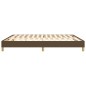 Giroletto a Molle Marrone Scuro 160x200 cm in Tessuto Giroletto a Molle Marrone Scuro 160x200 cm in Tessuto