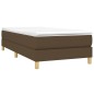 vidaXL Giroletto senza Materasso Marrone Scuro 100x200 cm Tessuto vidaXL Giroletto senza Materasso Marrone Scuro 100x200 cm Tessuto