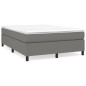 vidaXL Giroletto senza Materasso Grigio Scuro 140x190 cm Tessuto
