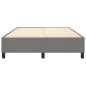 vidaXL Giroletto senza Materasso Grigio Scuro 140x190 cm Tessuto