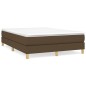 vidaXL Giroletto senza Materasso Marrone Scuro 140x200 cm Tessuto