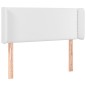 Testiera ad Orecchio Bianca 83x16x78/88 cm in Similpelle