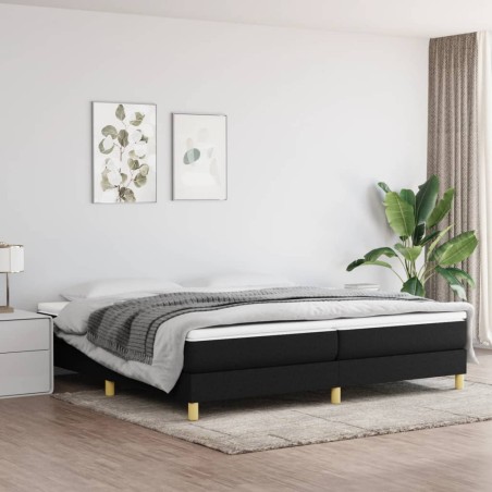 vidaXL Giroletto senza Materasso Nero 200x200 cm in Tessuto
