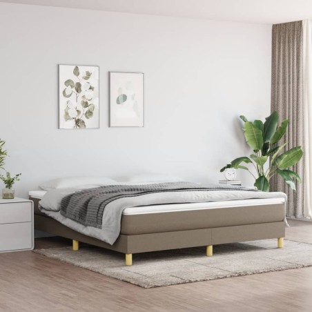 vidaXL Giroletto senza Materasso Tortora 180x200 cm in Tessuto