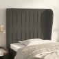 vidaXL Testiera ad Orecchio Grigio Scuro 83x23x118/128 cm in Velluto vidaXL Testiera ad Orecchio Grigio Scuro 83x23x118/128 cm in Velluto