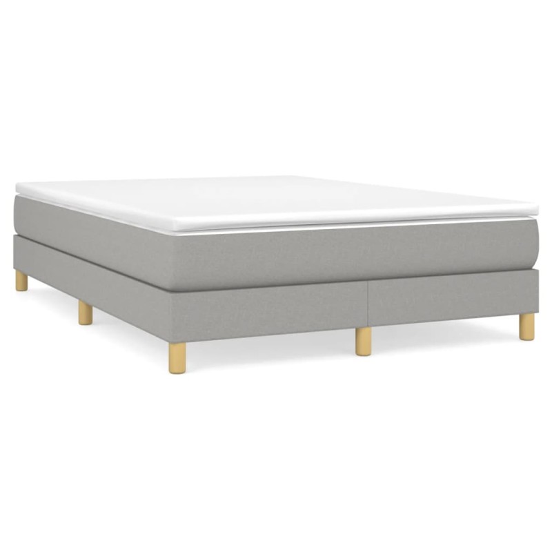 vidaXL Giroletto senza Materasso Grigio Chiaro 140x200 cm Tessuto vidaXL Giroletto senza Materasso Grigio Chiaro 140x200 cm Tessuto