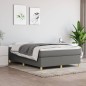 vidaXL Giroletto senza Materasso Grigio Scuro 140x190 cm Tessuto
