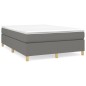 vidaXL Giroletto senza Materasso Grigio Scuro 140x190 cm Tessuto