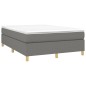 vidaXL Giroletto senza Materasso Grigio Scuro 140x190 cm Tessuto