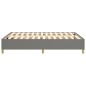 vidaXL Giroletto senza Materasso Grigio Scuro 140x190 cm Tessuto