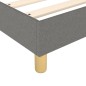 vidaXL Giroletto senza Materasso Grigio Scuro 140x190 cm Tessuto