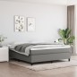 Giroletto a Molle Grigio Scuro 180x200 cm in Tessuto Giroletto a Molle Grigio Scuro 180x200 cm in Tessuto