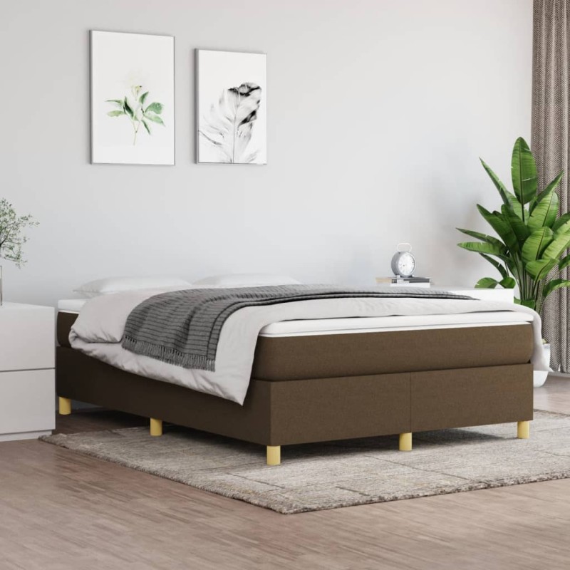 Giroletto a Molle Marrone Scuro 140x200 cm in Tessuto Giroletto a Molle Marrone Scuro 140x200 cm in Tessuto
