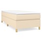 vidaXL Giroletto senza Materasso Crema 90x190 cm in Tessuto