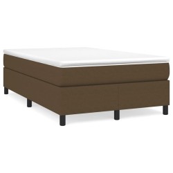 vidaXL Giroletto senza Materasso Marrone Scuro 120x200 cm Tessuto