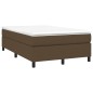 vidaXL Giroletto senza Materasso Marrone Scuro 120x200 cm Tessuto