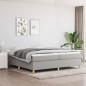 Giroletto a Molle Grigio Chiaro 200x200 cm in Tessuto