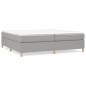 Giroletto a Molle Grigio Chiaro 200x200 cm in Tessuto