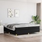vidaXL Giroletto senza Materasso Nero 200x200 cm in Tessuto
