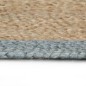 Tappeto Lavorato a Mano in Juta con Bordo Verde Oliva 120 cm Tappeto Lavorato a Mano in Juta con Bordo Verde Oliva 120 cm