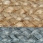 Tappeto Lavorato a Mano in Juta con Bordo Verde Oliva 120 cm Tappeto Lavorato a Mano in Juta con Bordo Verde Oliva 120 cm