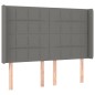 Letto a Molle Materasso e LED Grigio Scuro 140x200cm in Tessuto Letto a Molle Materasso e LED Grigio Scuro 140x200cm in Tessuto
