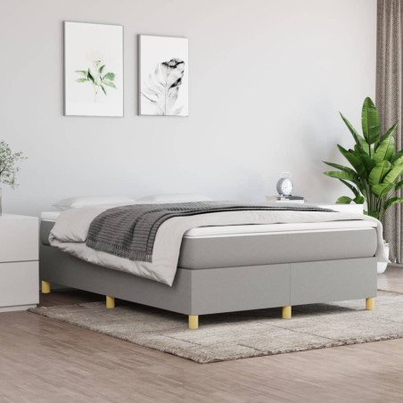 vidaXL Giroletto senza Materasso Grigio Chiaro 140x190 cm Tessuto