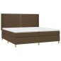 Letto a Molle Materasso e LED MarroneScuro 200x200cm in Tessuto Letto a Molle Materasso e LED MarroneScuro 200x200cm in Tessuto