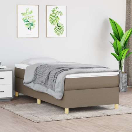 vidaXL Giroletto senza Materasso Tortora 90x200 cm Tessuto