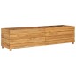 Fioriera 150x40x38 cm in Legno Massello di Teak e Acciaio Fioriera 150x40x38 cm in Legno Massello di Teak e Acciaio