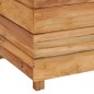 Fioriera 150x40x38 cm in Legno Massello di Teak e Acciaio Fioriera 150x40x38 cm in Legno Massello di Teak e Acciaio