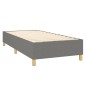 vidaXL Letto a Molle Materasso e LED Grigio Scuro 100x200cm in Tessuto
