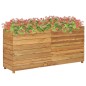 Letto Rialzato 150x40x72 cm Legno di Teak di Recupero e Acciaio Letto Rialzato 150x40x72 cm Legno di Teak di Recupero e Acciaio