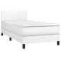 vidaXL Giroletto a Molle con Materasso Bianco 80x200 cm in Similpelle