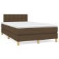 vidaXL Giroletto a Molle con Materasso Marrone Scuro 120x200cm Tessuto